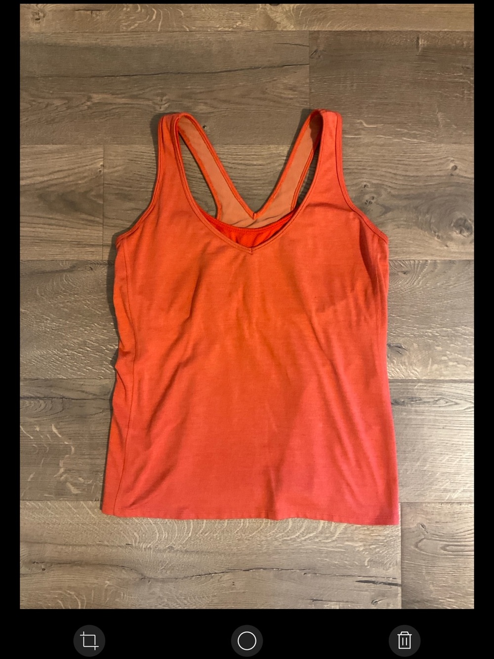 Lucy orange athletic Tank Top, XL